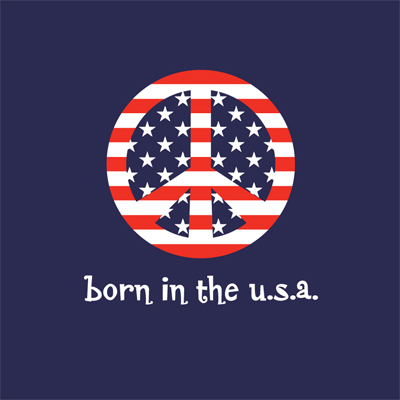 Born In the USA Design on tee