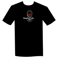 Simply Life • Red Wine  Unisex Short Sleeve Tee on black