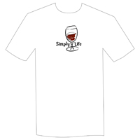 Simply Life • Red Wine  Unisex Short Sleeve Tee on white