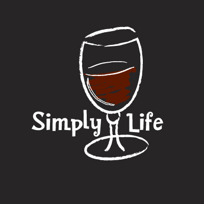 Simply Life red Wine unisex black tee