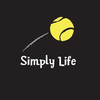 Simply Life Tennis unisex and Black Mens Tee